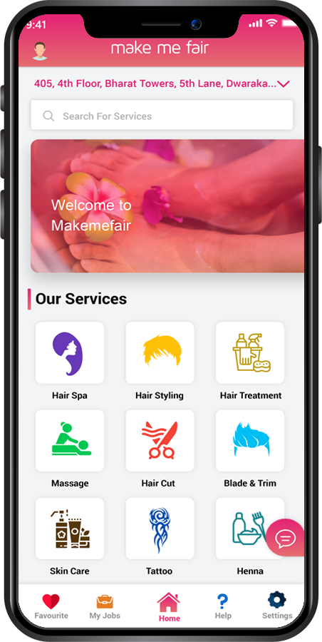 beauty service booking app