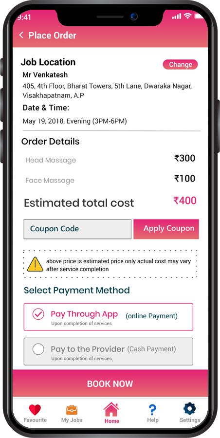 On-Demand Salon Booking App