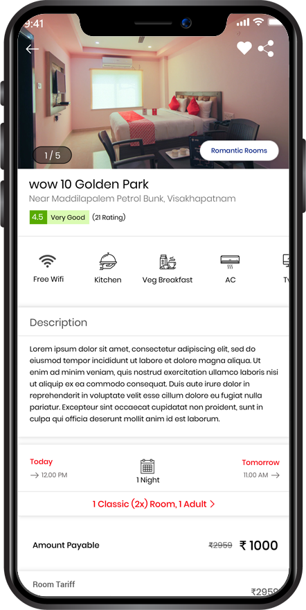 hotel booking mobile application