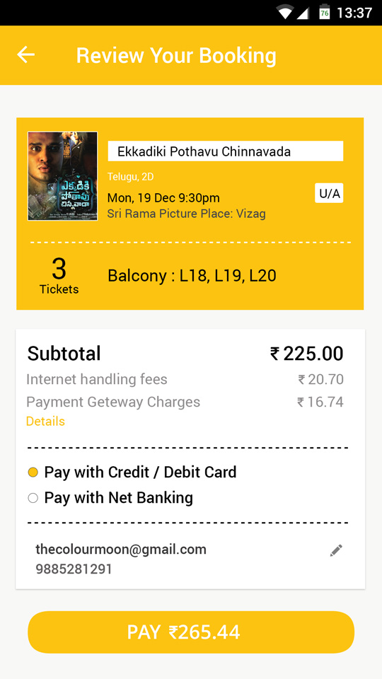 Movie Ticket Booking App Development